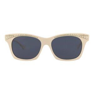 New Authentic Gucci Womens Cat Eye Ivory Ivory Blue Fashion Designer Sunglasses